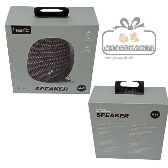 PARLANTE BLUETOOTH HAVIT IMPERMEABLE 5 WATTS NEGRO