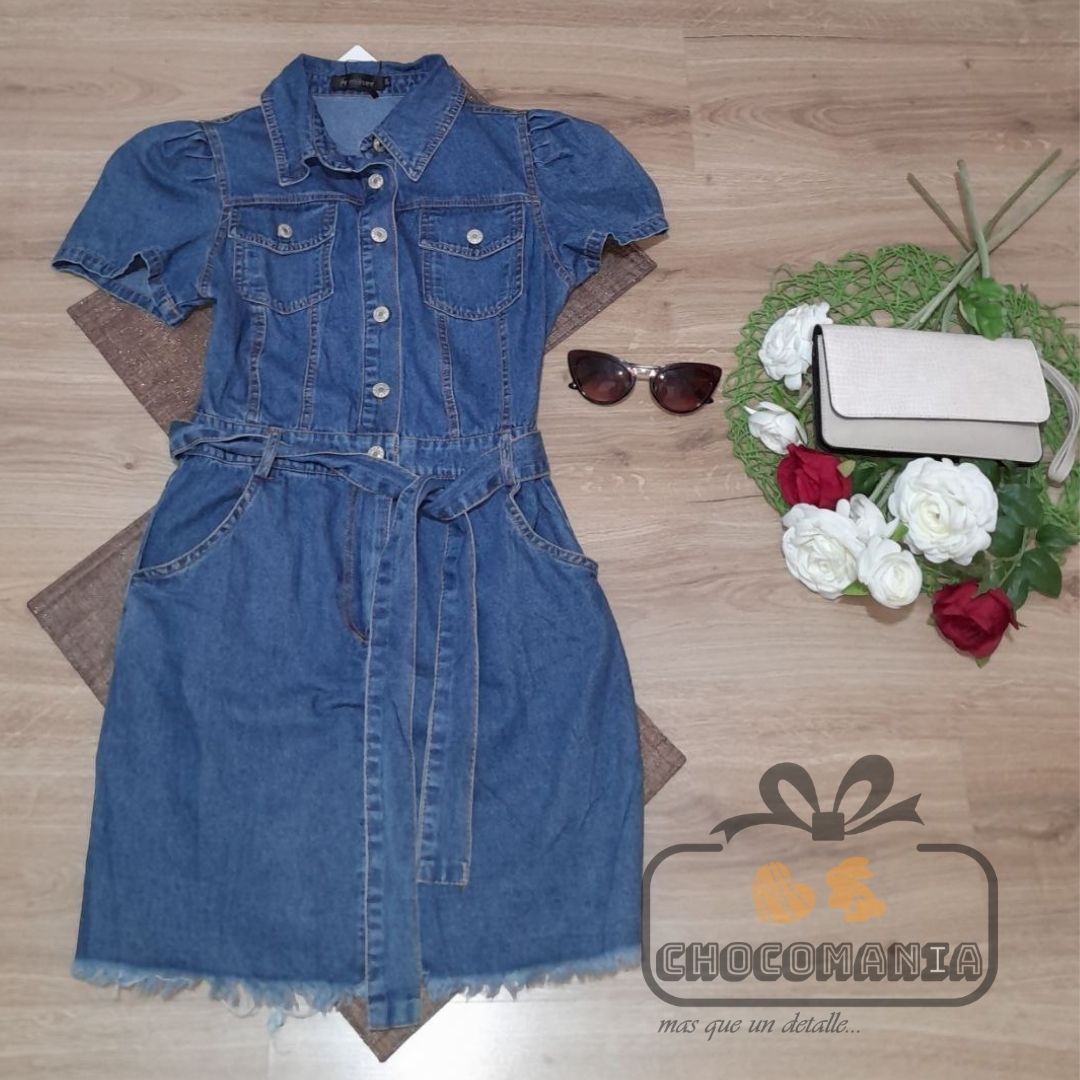 VESTIDO JEAN AZUL S/M 👗