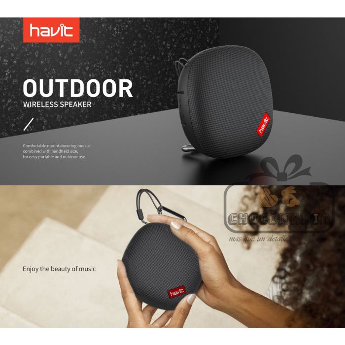 PARLANTE BLUETOOTH HAVIT IMPERMEABLE 5 WATTS NEGRO