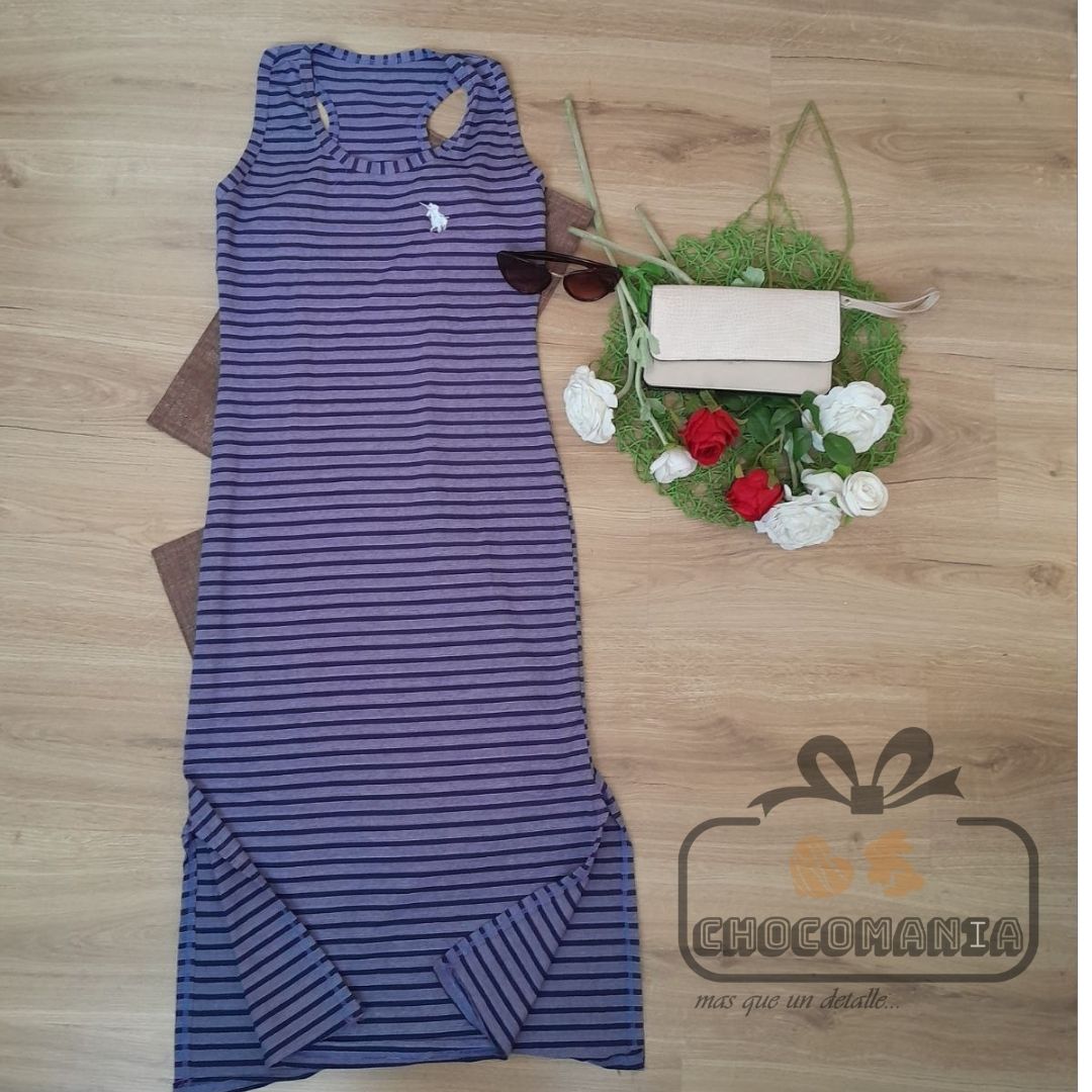 000.9 STRIPED POLO SPORTS DRESS ONE SIZE UP TO M