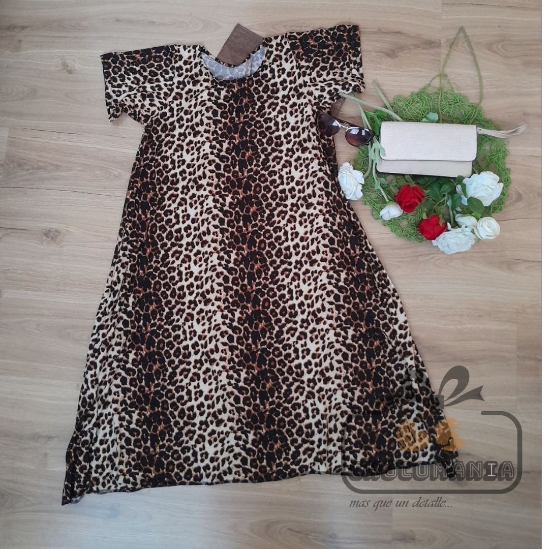 000.3 ANIMAL PRINT DRESS ONE SIZE TO ONE L