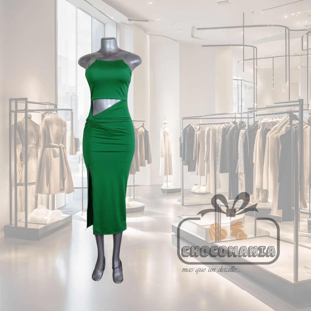 GREEN DRESS ONE SIZE UP TO M