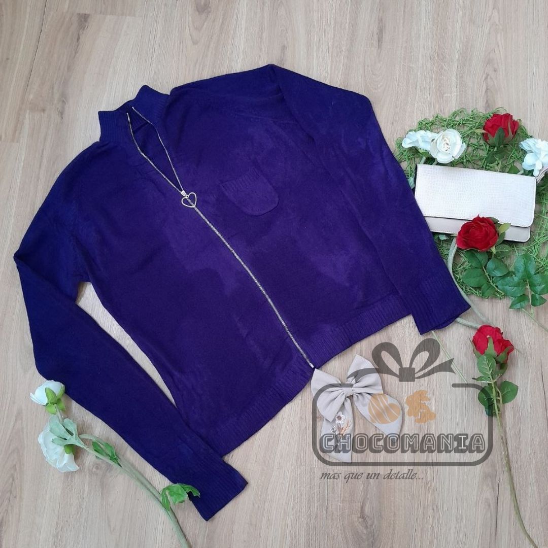 CARDIGAN CON CREMALLERA TALLA L/XL - CHOCOMANIA
