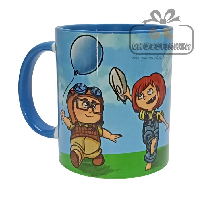 TAZA DE CERAMICA PELICULA UP FREDRICKSEN Y ELLIE NIÑOS SUBLIMADA