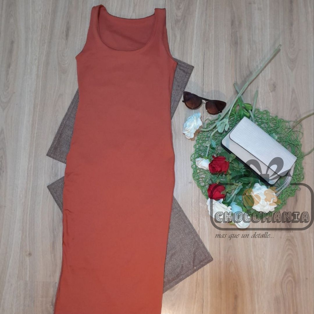 TERRACOTTA DRESS ONE SIZE UP TO S