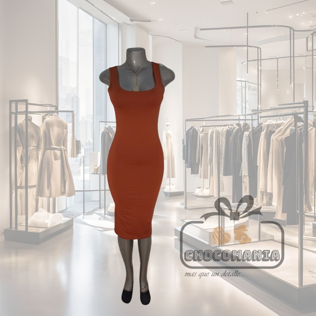 TERRACOTTA DRESS ONE SIZE UP TO S