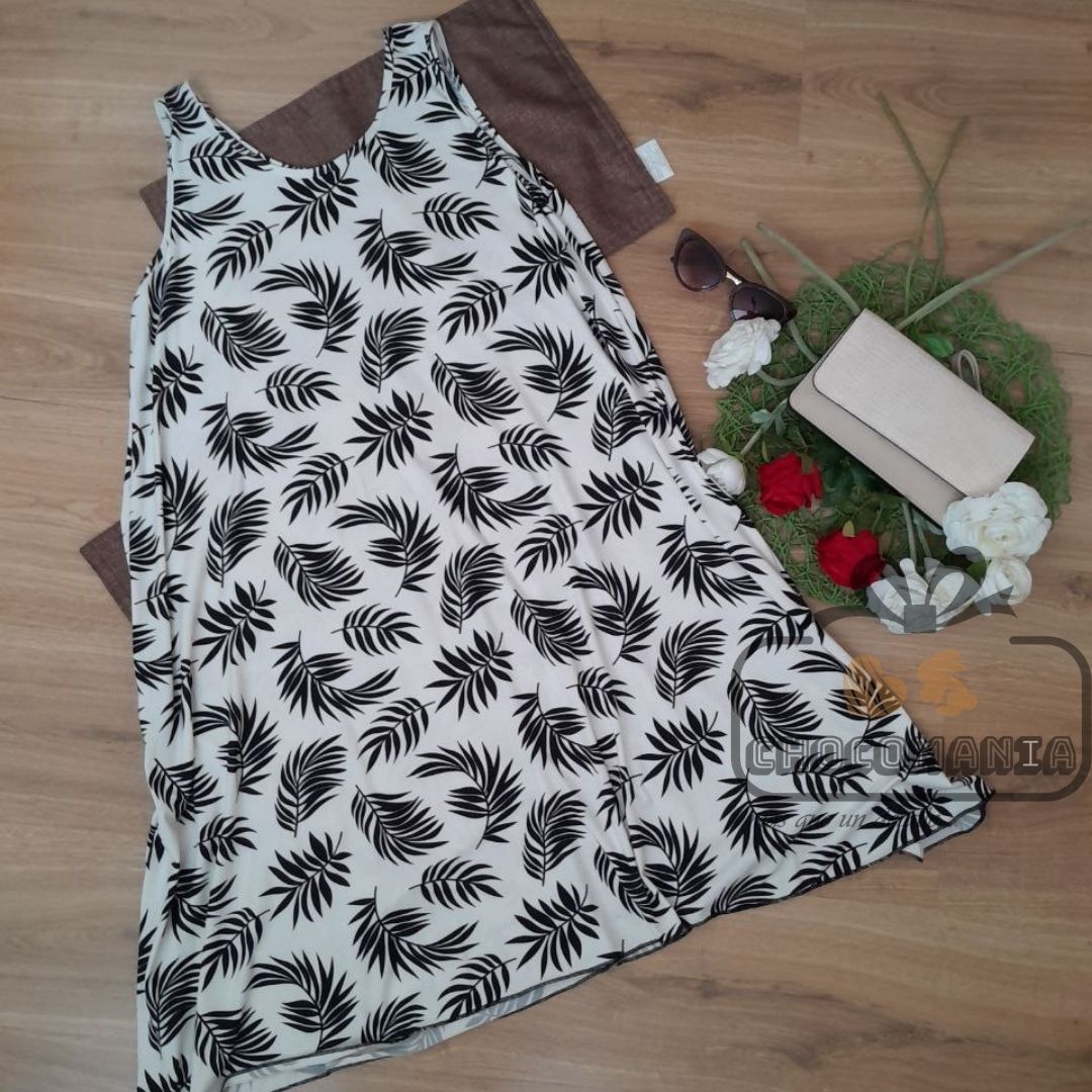 000.5 LEAF BEACH DRESS ONE SIZE UP TO L
