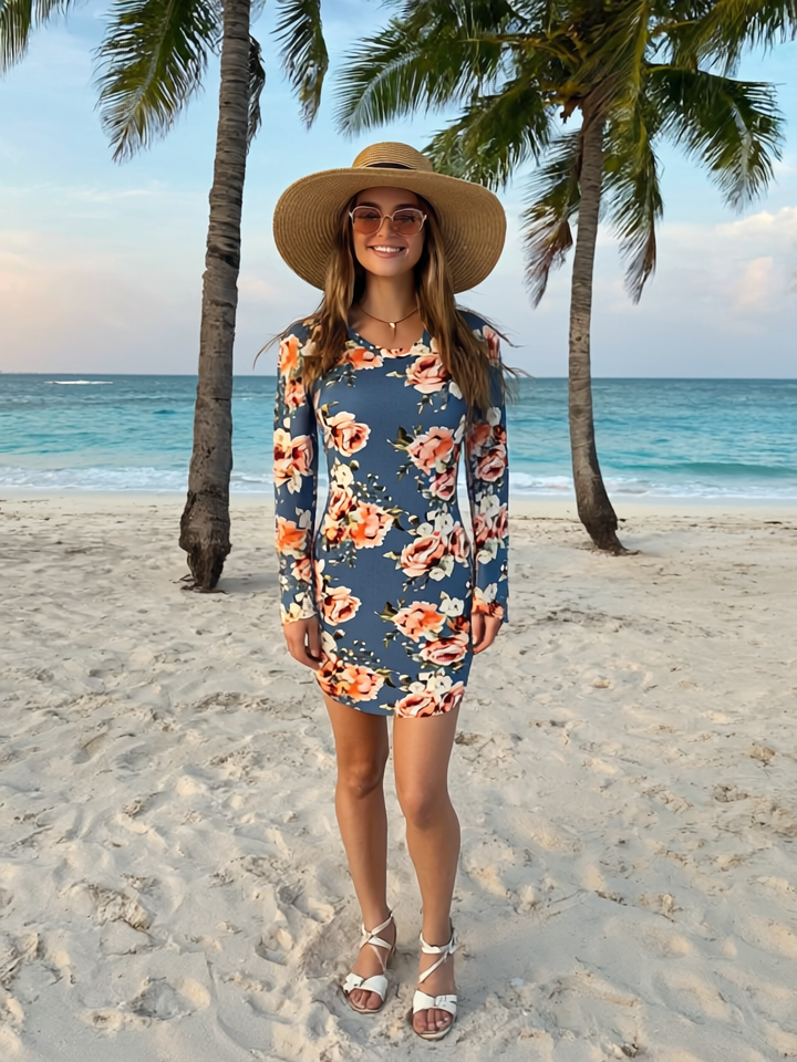 000000.8 VESTIDO ROSAS TALLA S