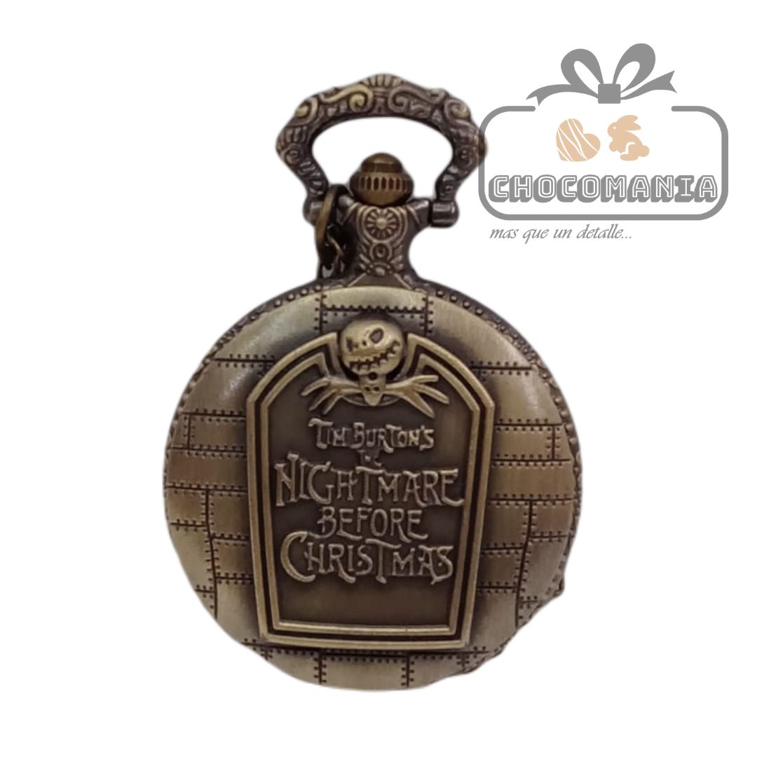 RELOJ DE BOLSILLO Y COLLAR JACK SKELLINGTON