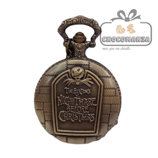 RELOJ DE BOLSILLO Y COLLAR JACK SKELLINGTON