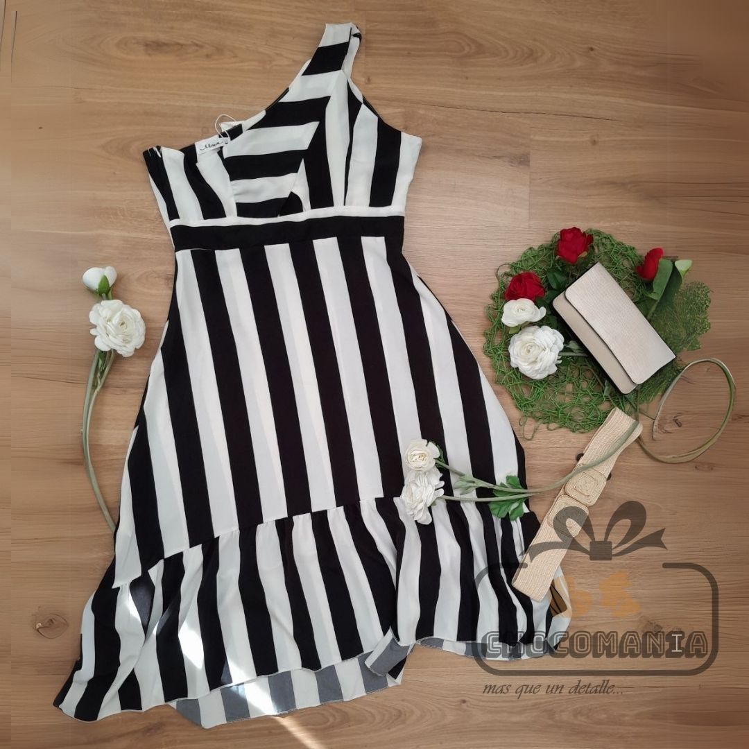 0000.6 STRIPED DRESS V_012 SIZE M/L