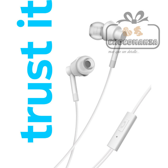 NOKIA BUTTON-TYPE HEADPHONES WITH CABLE AND MICROPHONE, WHITE