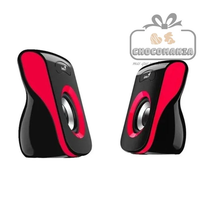 PARLANTES GENIUS SP-Q180 ROJO PARA COMPUTADOR