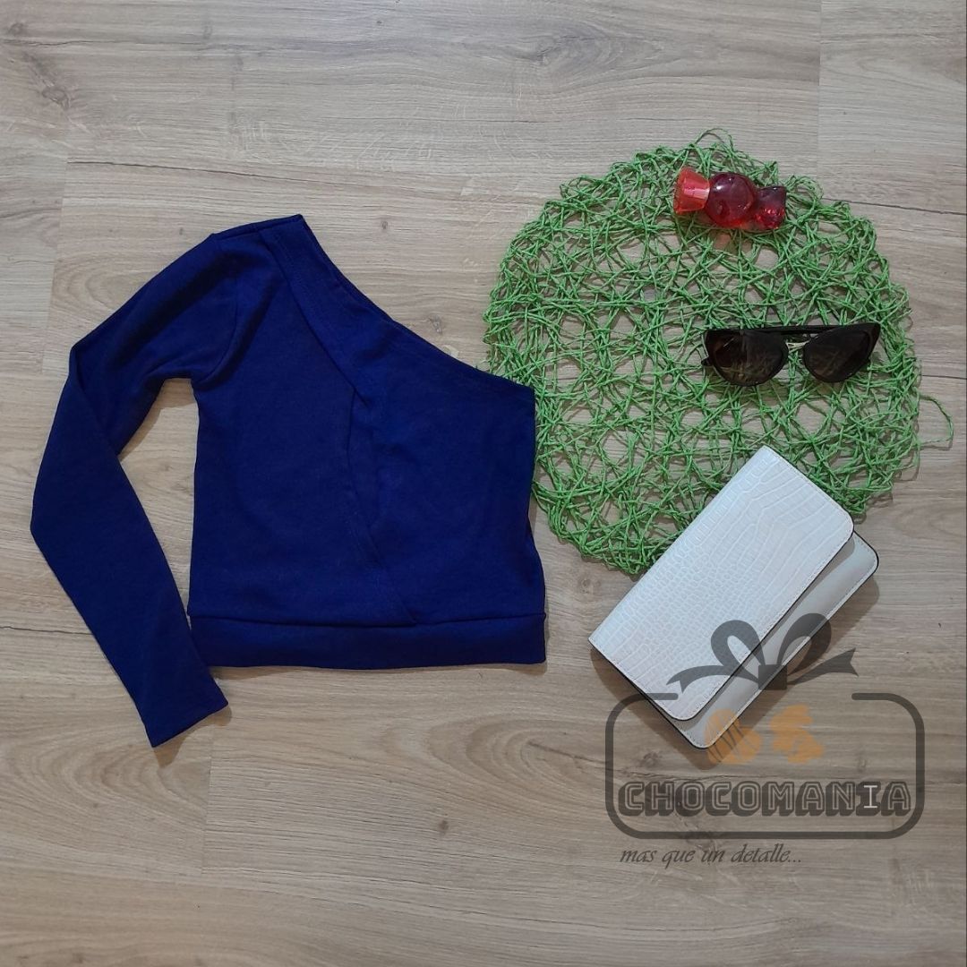 TOP  ASIMETRICA GOTA TALLA UNICA HASTA UNA S