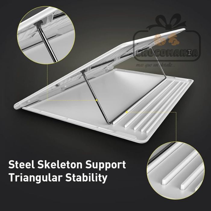 BASEUS SUDD-2G FOLDABLE LAPTOP STAND WHITE WITH GREY