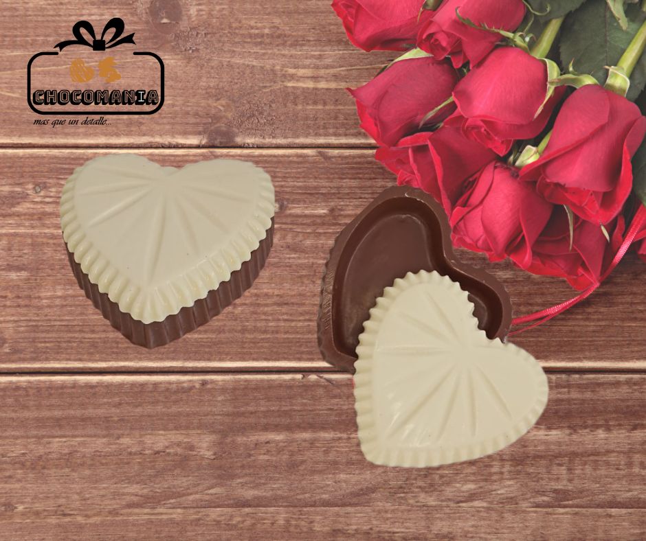 COFRE CORAZON DE CHOCOLATE MEDIANO (PREVIO PEDIDO)
