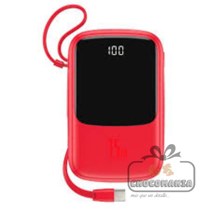 Power Bank Baseus Q Pow Digital DISPLAY 3A 10000MAH ROJO TIPO C