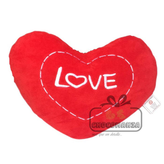 PELUCHE DE CORAZON ROJO LOVE (VARIOS TAMAÑOS) SIN LICENCIA