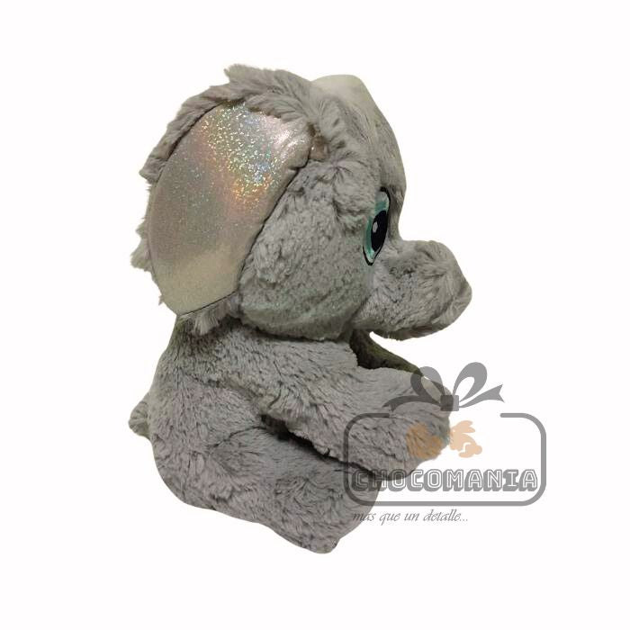 PELUCHE DE ELEFANTE GRIS 35CM SIN LICENCIA