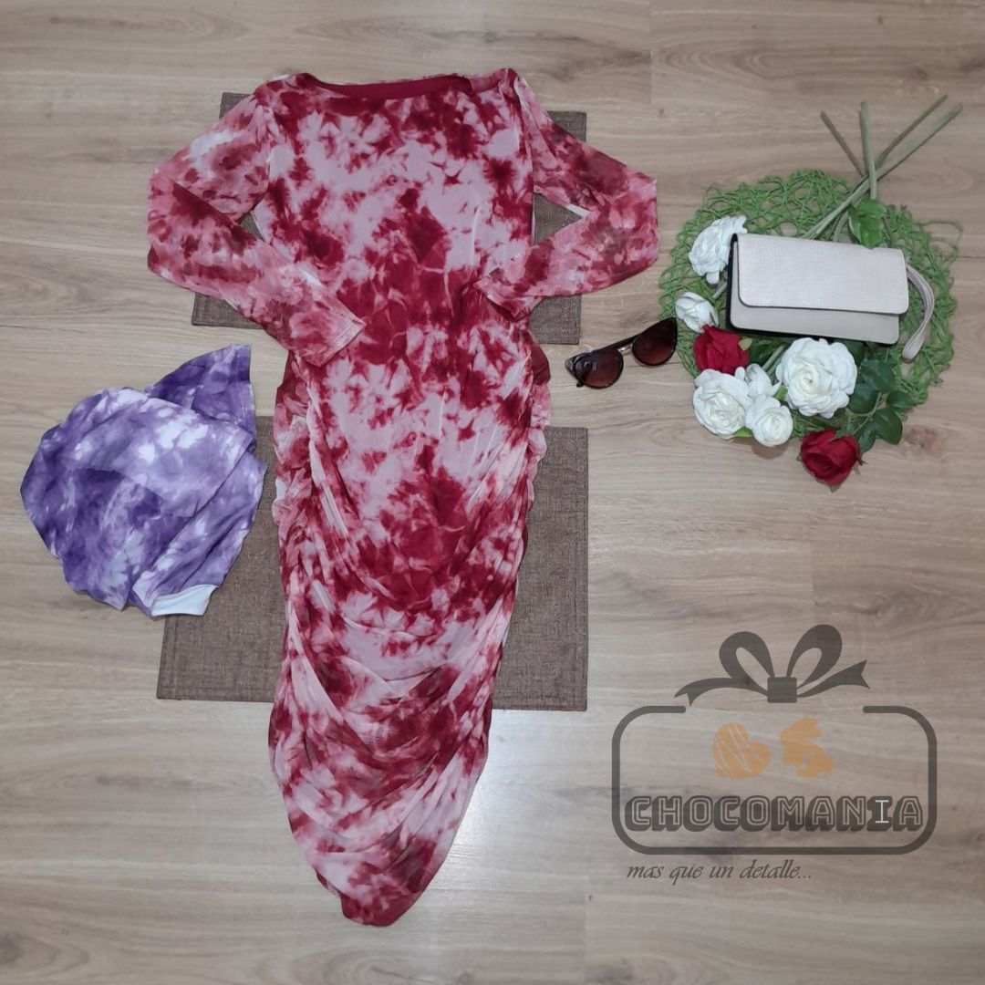 000000.9 VESTIDO MARMOLEADO TUL TALLA UNICA HASTA UNA M