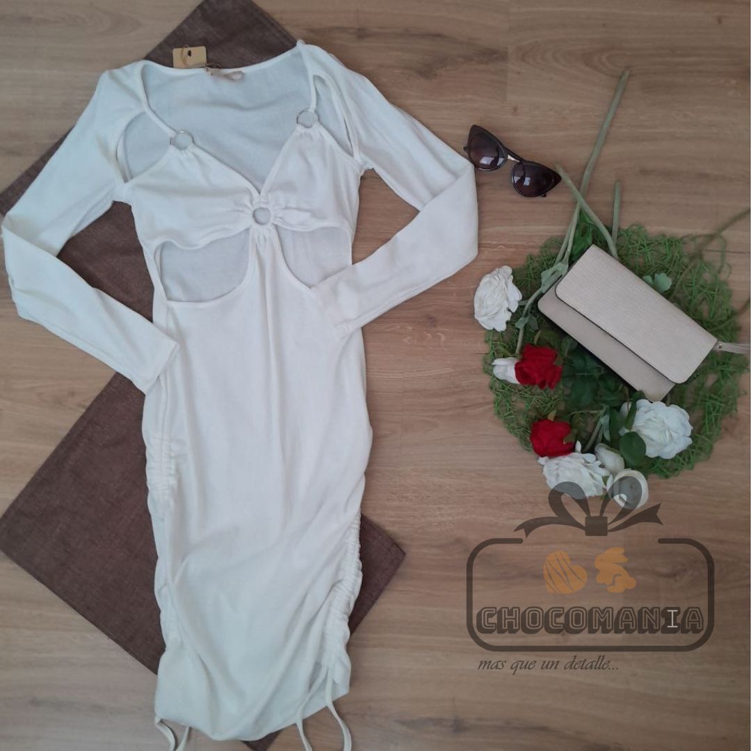 00.5 VESTIDO BLANCO V-147 TALLA M