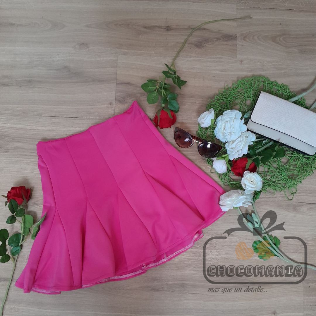 FALDA PETALO ROSA TALLA M