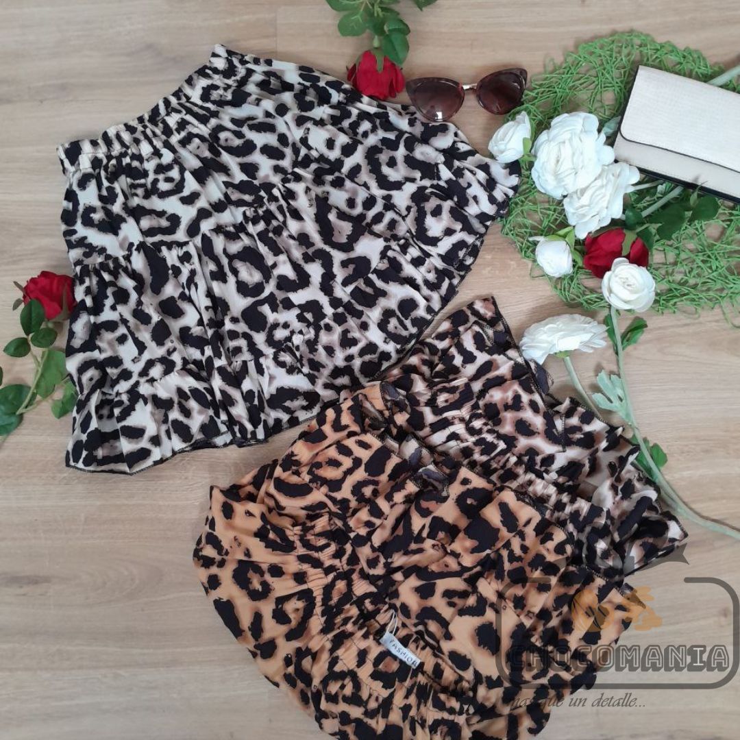 FALDA SHORT ANIMAL PRINT TALLA S/M