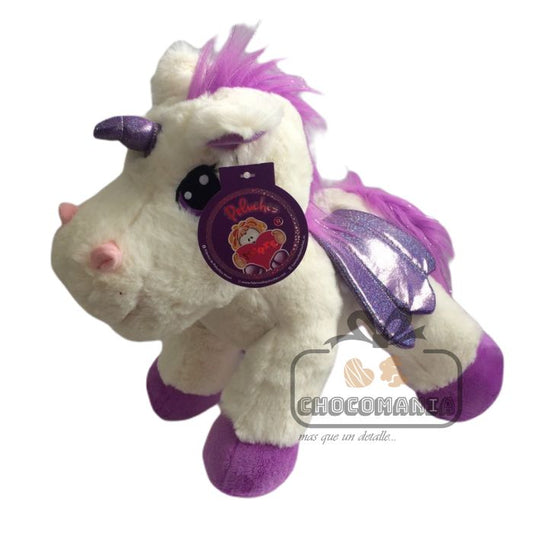 PELUCHE DE UNICORNIO MIMI LILA 35CM SIN LICENCIA