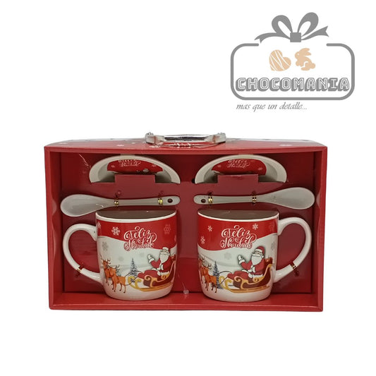 SET NAVIDEÑO DE TAZAS