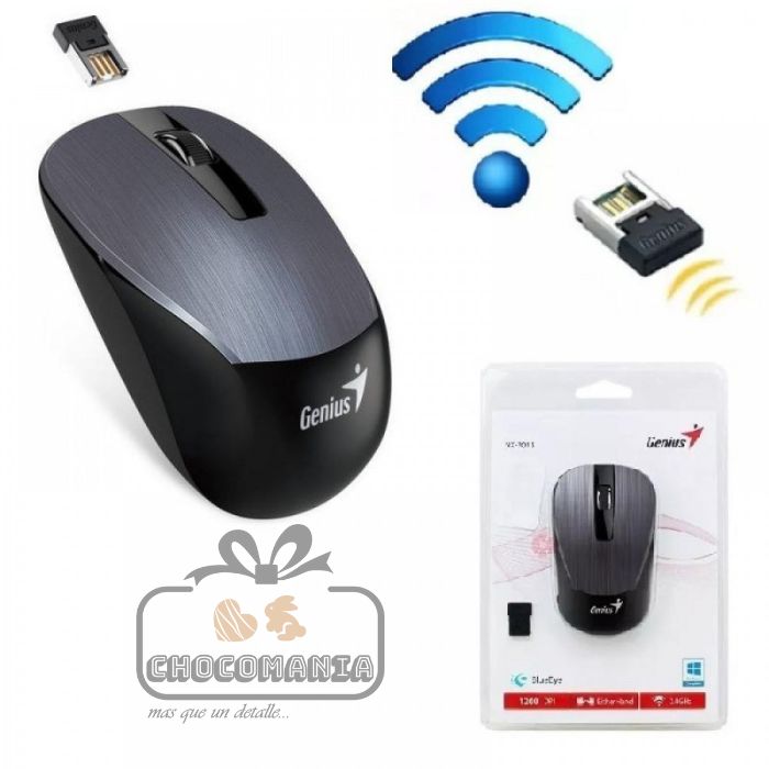 MOUSE GENIUS NX-7015 3 BOTONES INALAMBRICO GRIS