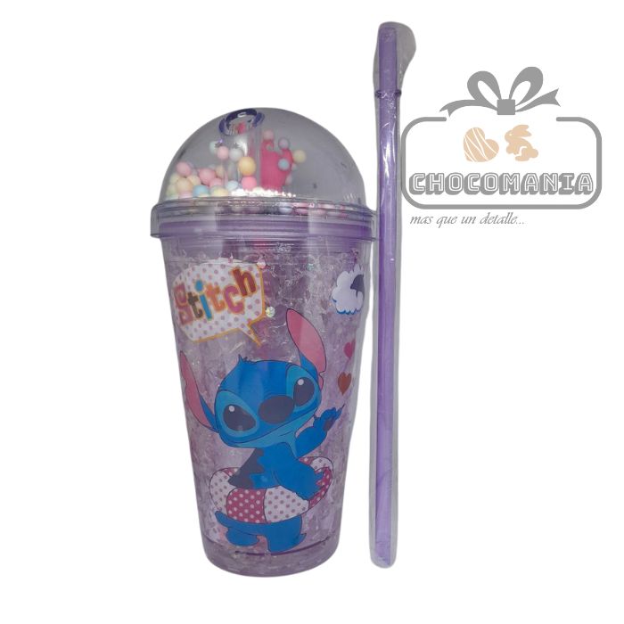 Stitch Gel Thermal Cup with Straw in Various Designs