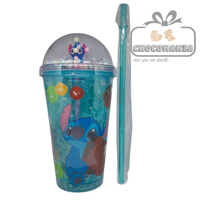 Stitch Gel Thermal Cup with Straw in Various Designs