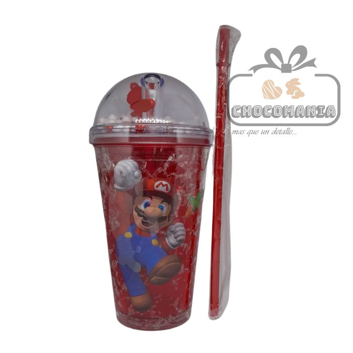 MARIO BROS GEL THERMAL CUP WITH STRAW IN VARIOUS DESIGNS
