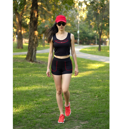 CONJUNTO DEPORTIVO FILOS ROJOS TALLA S