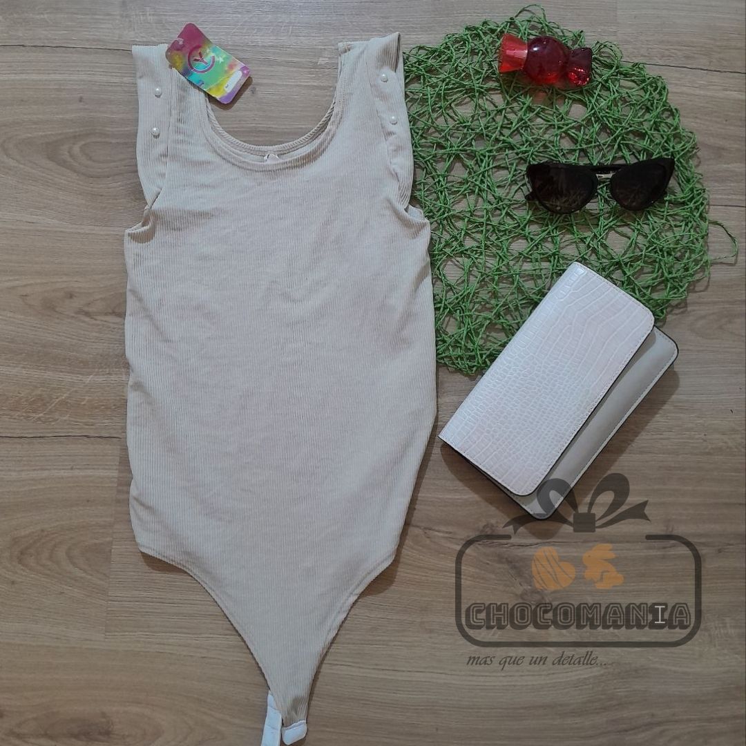 BODY CON PERLAS  RIP COLOMBIANO TALLA UNICA HASTA UNA M