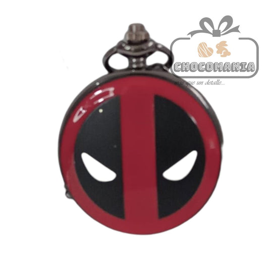 RELOJ DE BOLSILLO Y COLLAR DEADPOOL