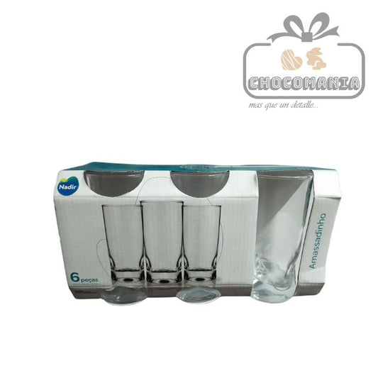 SET DE 6 VASOS MODELO AMASSADINHO MARCA NADIR