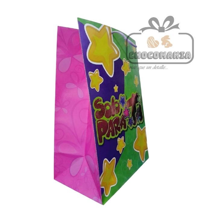 FUNDA DE REGALO GRANDE CON FRASE VARIOS DISEÑOS