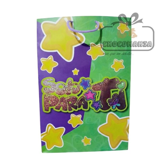 FUNDA DE REGALO GRANDE CON FRASE VARIOS DISEÑOS