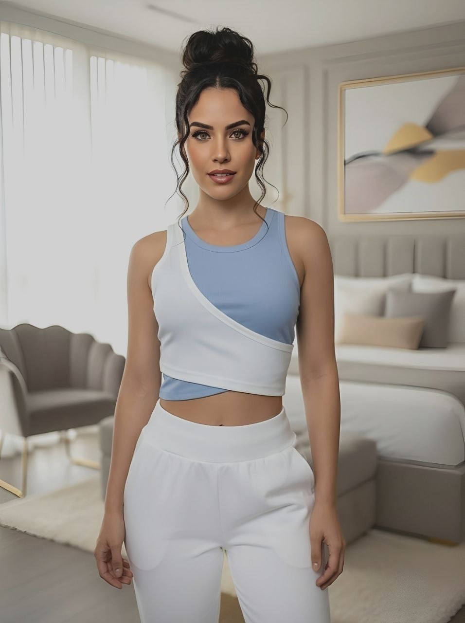 TOP BICOLOR DEPORTIVA  B010