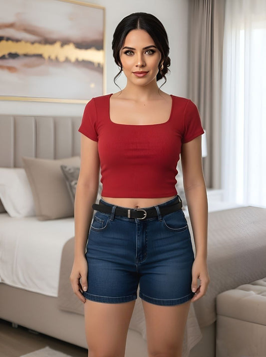 SQUARE NECK TOP ONE SIZE UP TO M