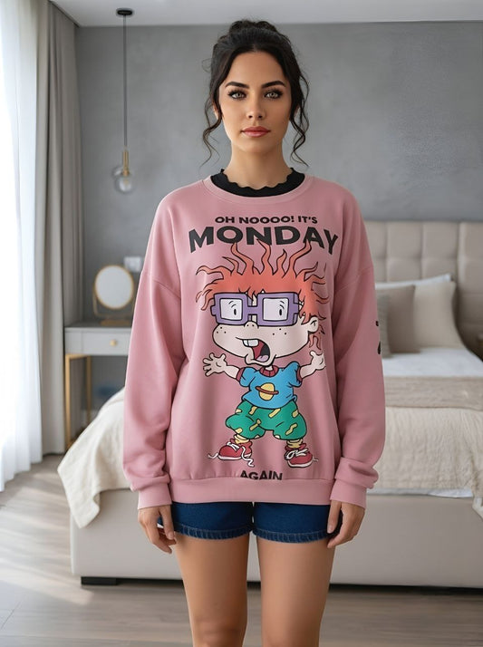 OVERSIDE SWEATSHIRT, ONE SIZE FITS UP TO XL