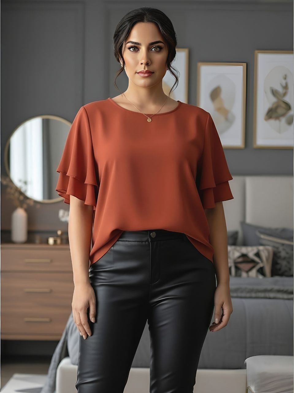 BLUSA LADRILLO TALLA L - CHOCOMANIA
