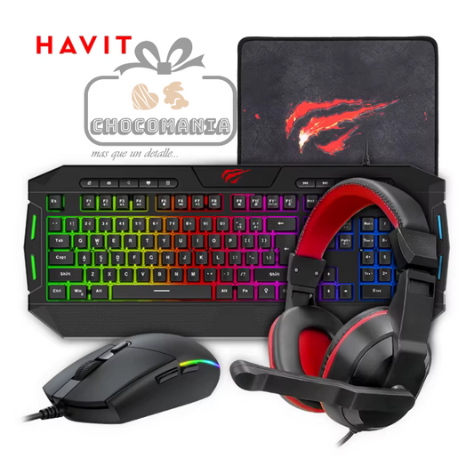 COMBO GAMER HAVIT KB501CM TECLADO/MOUSE/AUDIFONOS/MOUSE PAD