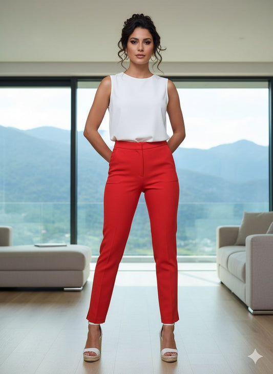 00.4 PANTS WITH PLEATS, SIZE UP TO M