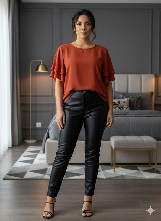0000.8 BRICK BLOUSE SIZE L