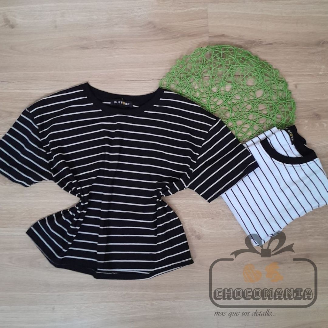 0000000.1 OVERSIDE STRIPED LYCRA TOP ONE SIZE UP TO L