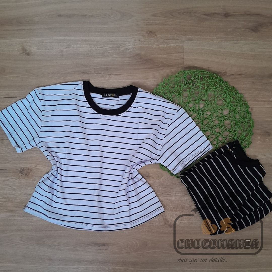0000000.1 OVERSIDE STRIPED LYCRA TOP ONE SIZE UP TO L