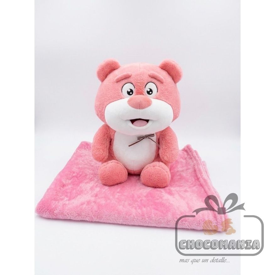 PELUCHE CON COBIJA ROSA 32CM / 1,83CM
