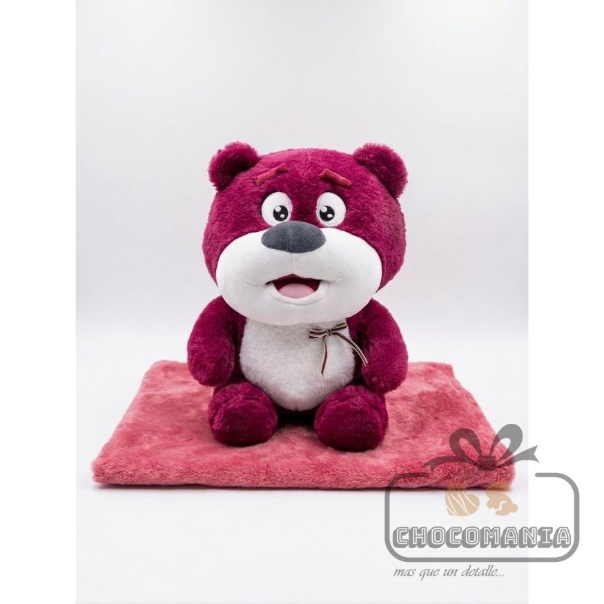 PELUCHE CON COBIJA MORADO 32CM / 1.83CM